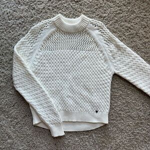 Ted Baker Cream Textured Knit Sweater Chunky Cozy Quiet Luxury Minimalist Medium